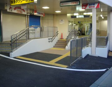 画像：芦屋川駅構外南側スロープ新設工事のうち土木・建築・設備工事