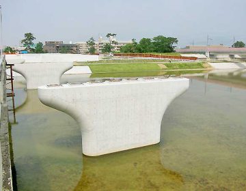 画像：（一）西宮豊中線　上武庫橋　下部工工事（右岸側工区）