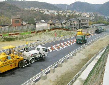 画像：平成１９年度名塩道路尼子谷地区改良工事