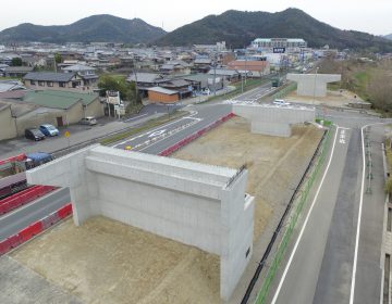 画像：西脇北バイパス下戸田高架橋（A1-P2)下部工事